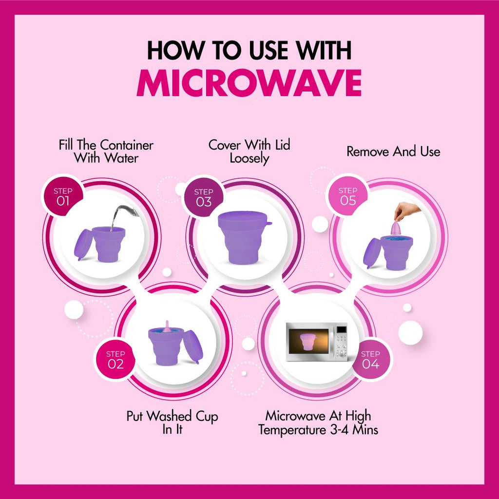 Menstrual Cup With Foldable Steriliser Container