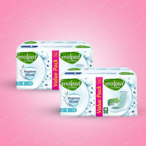 Molped maxi thick hygiene shield (long value pack) (Pack of 2)