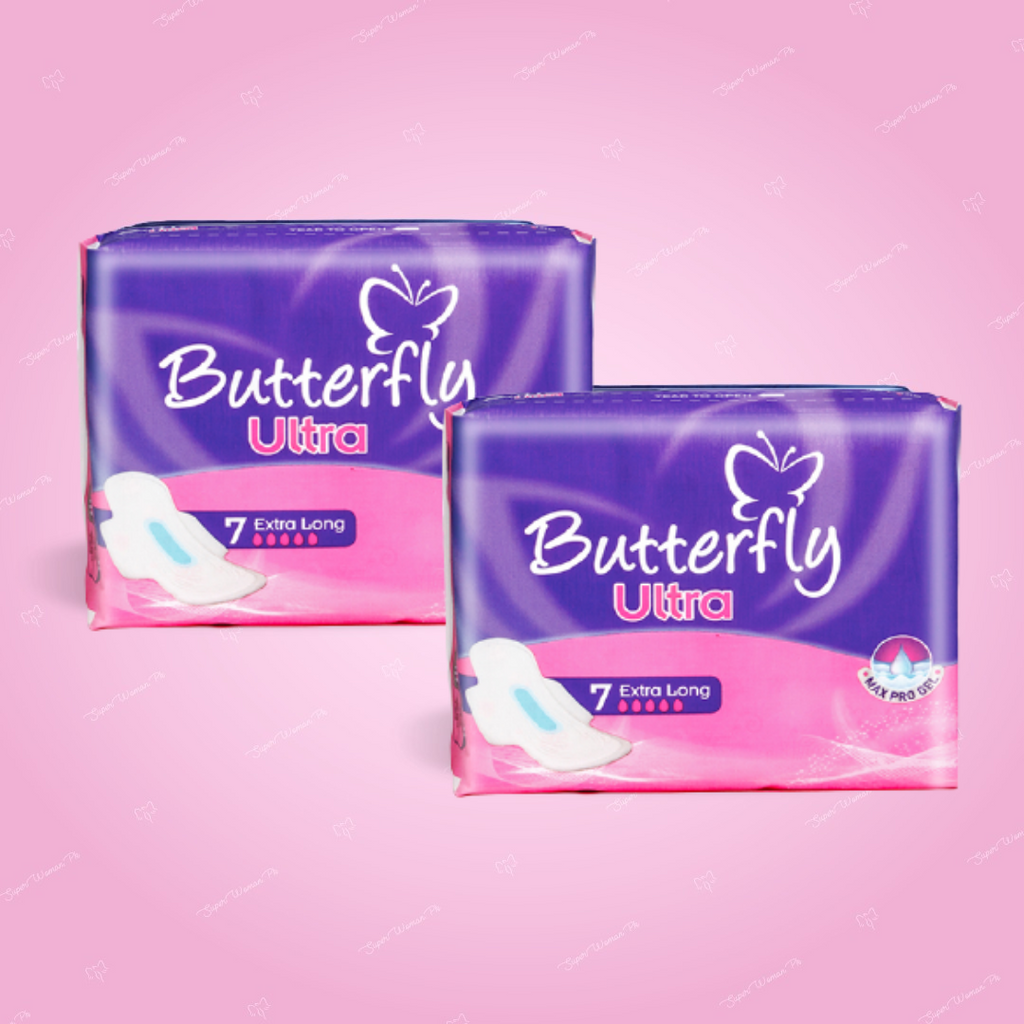Butterfly Ultra Thin (extra long 7 pcs) (Pack of 2)